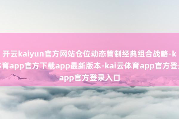 开云kaiyun官方网站仓位动态管制经典组合战略-kai云体育app官方下载app最新版本-kai云体育app官方登录入口