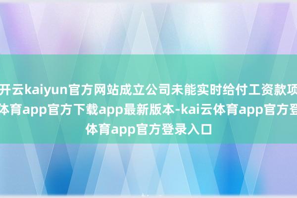 开云kaiyun官方网站成立公司未能实时给付工资款项-kai云体育app官方下载app最新版本-kai云体育app官方登录入口