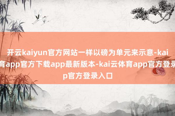 开云kaiyun官方网站一样以磅为单元来示意-kai云体育app官方下载app最新版本-kai云体育app官方登录入口