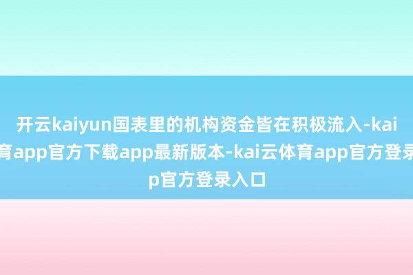 开云kaiyun国表里的机构资金皆在积极流入-kai云体育app官方下载app最新版本-kai云体育app官方登录入口