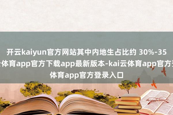 开云kaiyun官方网站其中内地生占比约 30%-35%-kai云体育app官方下载app最新版本-kai云体育app官方登录入口